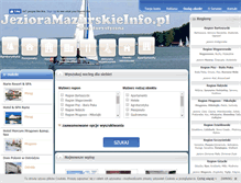 Tablet Screenshot of jezioramazurskieinfo.pl